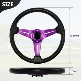  LOSCHEN universal fit steering wheel demonstrates compatibility across Club Car, EZGO, Yamaha carts