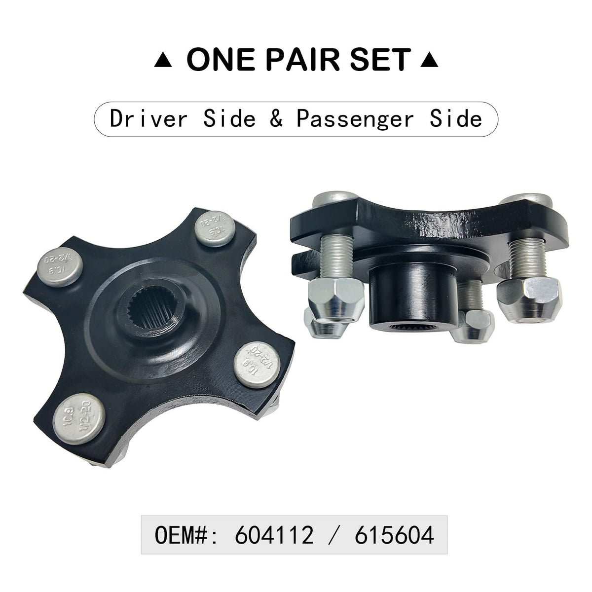 Lostar axle hub assembly compatible with 604112 and 615604 for EZGO RXV.
