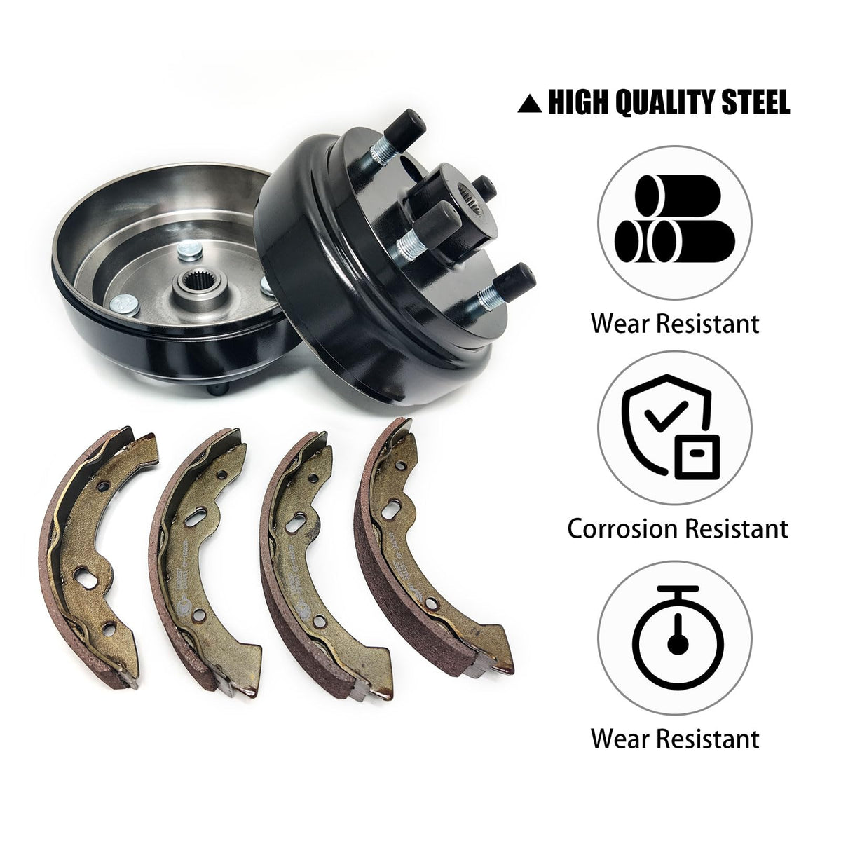 Lostar brake drum hub with 24-tooth spline center.