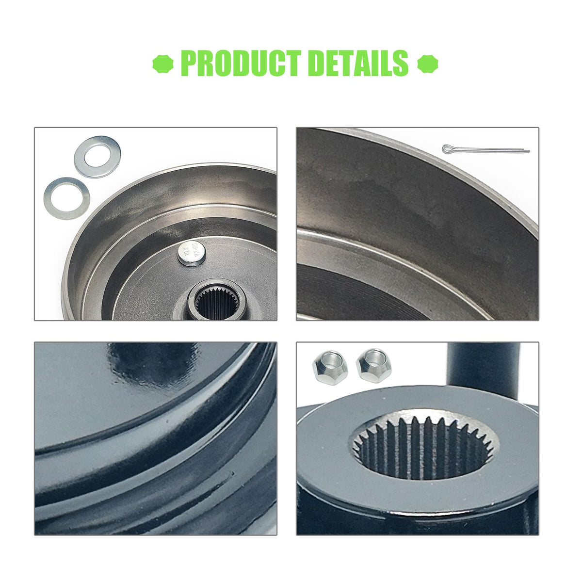 LOSTAR brake drum hub with washers and cotter pin included for proper fit