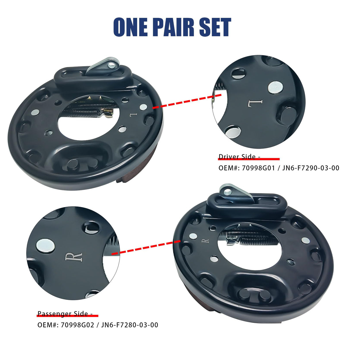 LOSTAR brake shoes with retainers ensure consistent friction and performance