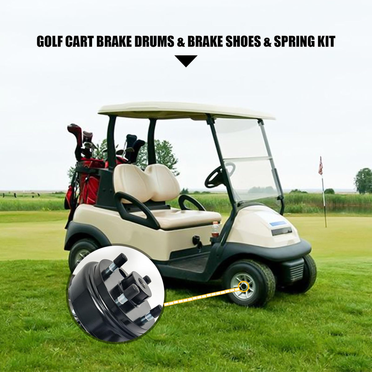 Lostar rear brake hardware kit, OEM components included.