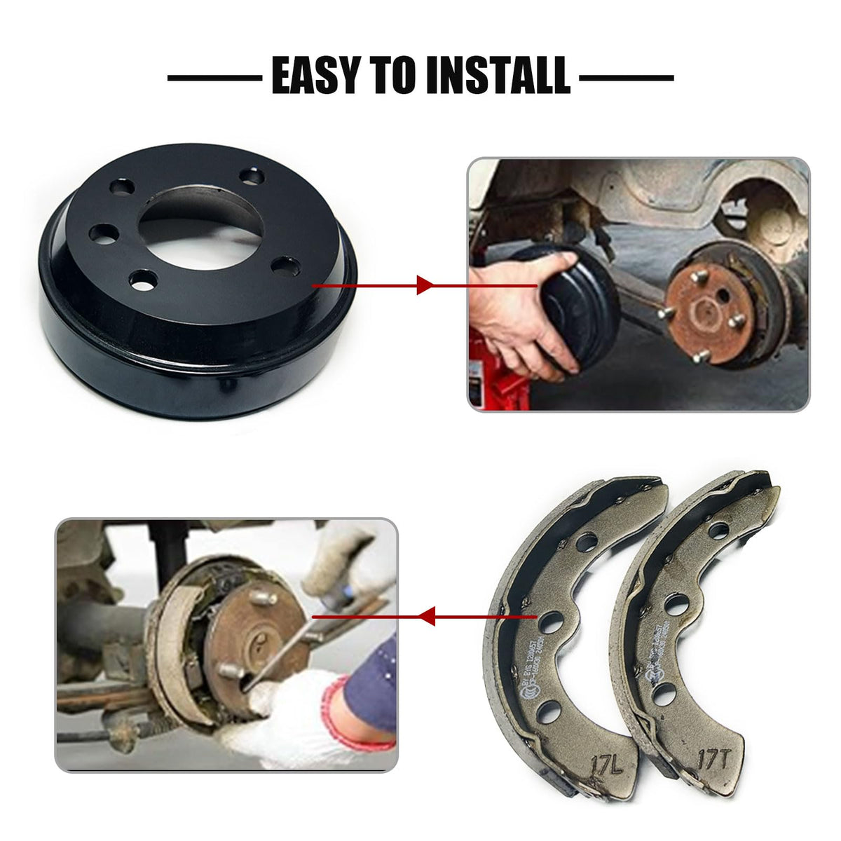 LOSTAR rear brake kit for Club Car DS Villager provides safe deceleration and parking