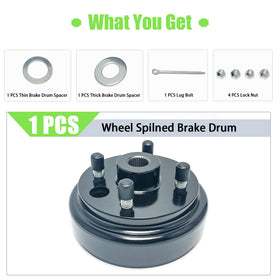 LOSTAR packaging shows complete brake drum kit contents for quick inspection