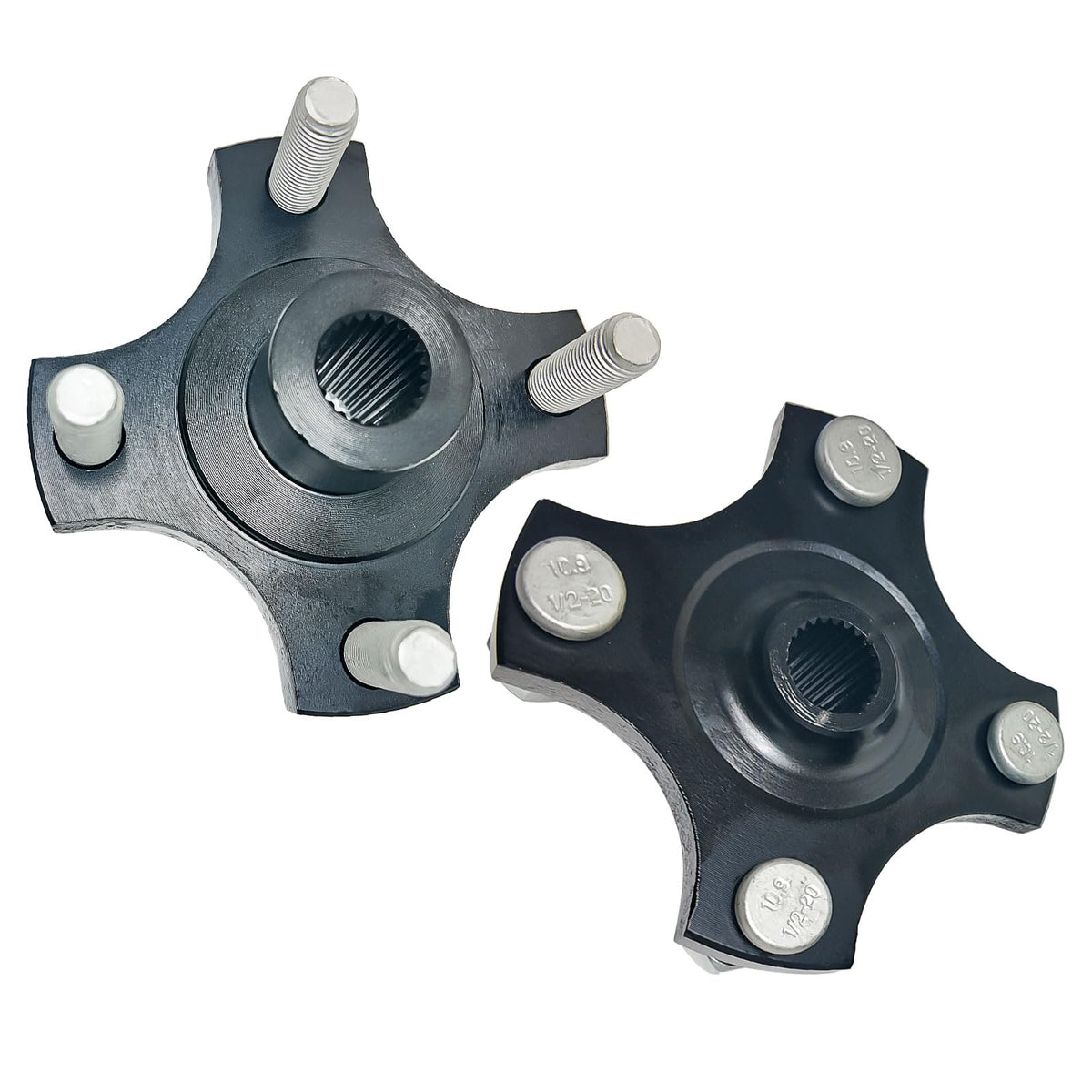Lostar two flange plates and four lug bolts kit contents.