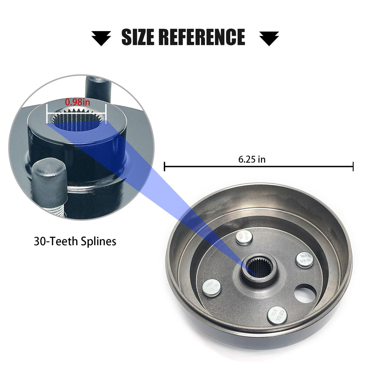LOSTAR thick and thin washers ensure proper alignment and wear protection.
