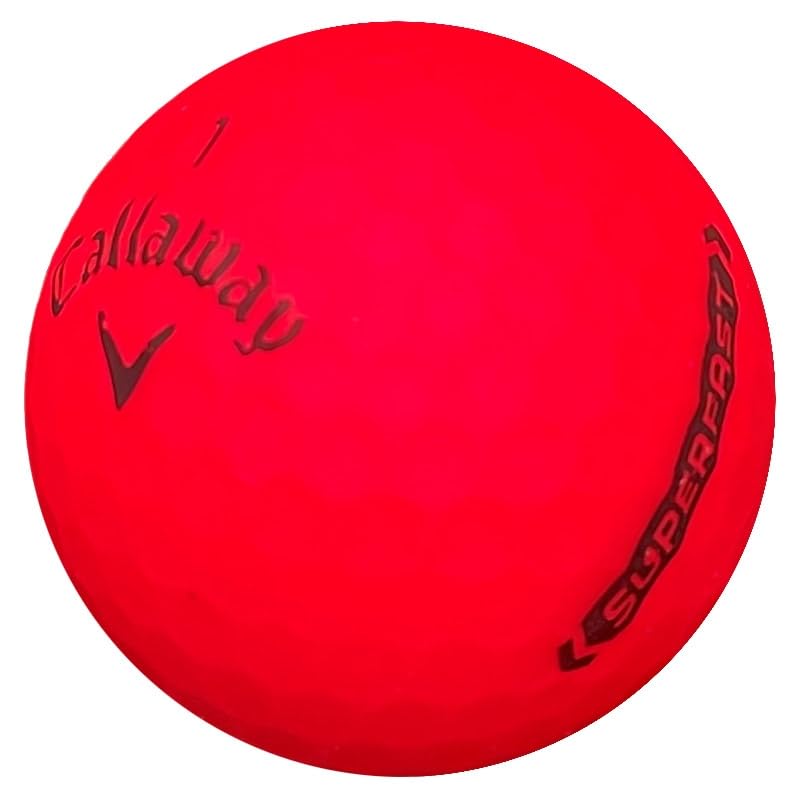 LostGolfBalls Callaway SuperFast matte red balls in a 12-pack.