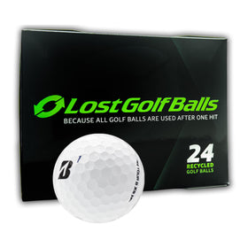 LostGolfBalls Bridgestone Tour B XS 24-pack box front highlights value and convenience.