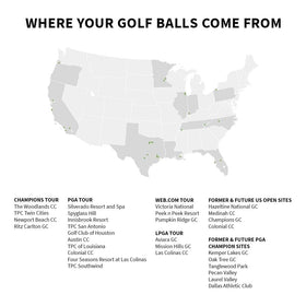 LostGolfBalls E6 ball with visible logo for trusted brand quality.