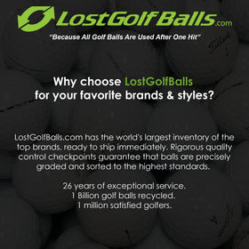 LostGolfBalls e6 soft ball white shell view—reliable feel on mid-range shots.