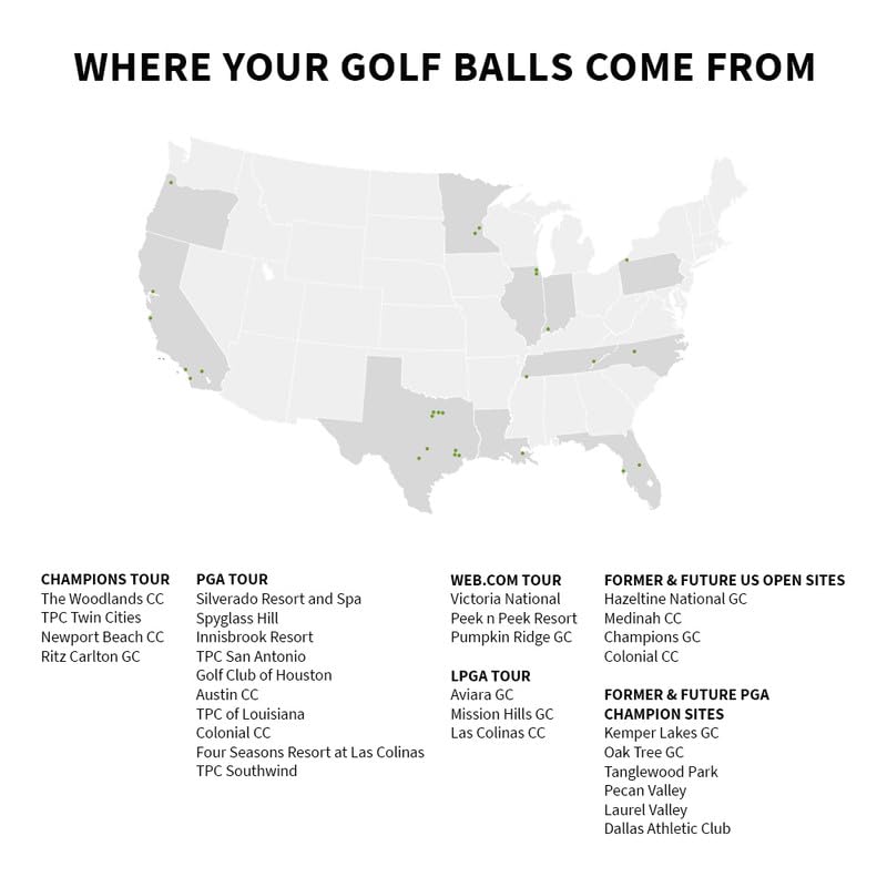 LostGolfBalls eco-friendly recycled golf balls packaging