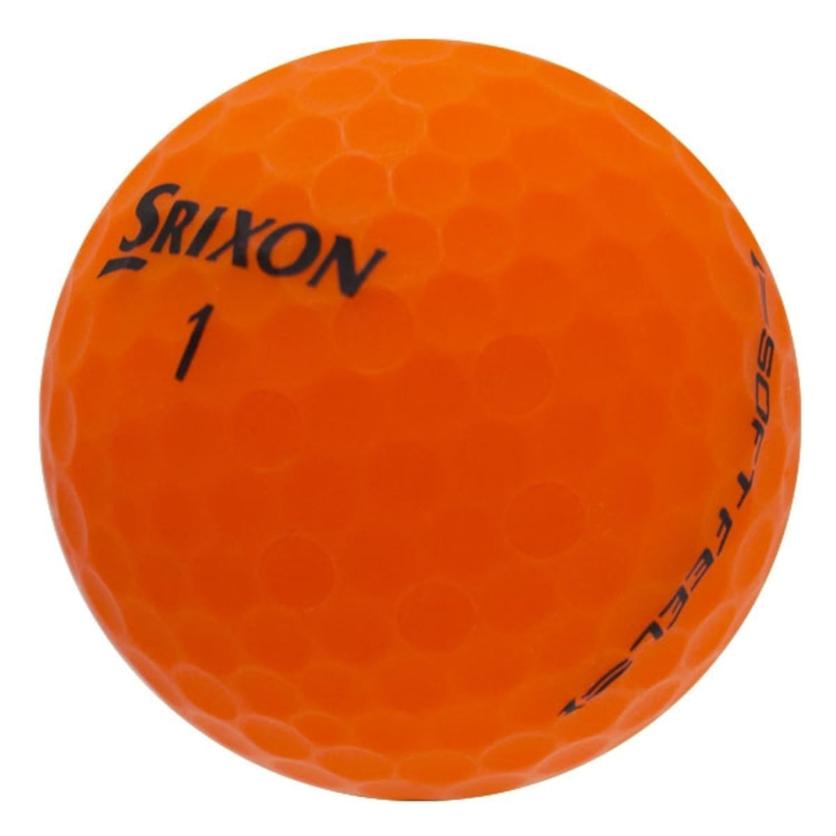 LostGolfBalls Srixon Soft Feel matte orange finish boosts ball visibility on the course