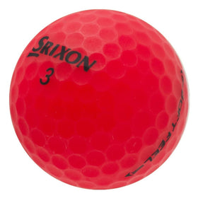 LostGolfBalls Srixon Soft Feel matte red closeup shows vibrant color and soft touch