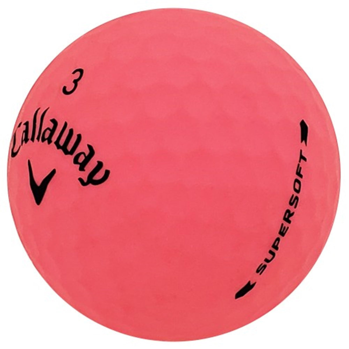 LostGolfBalls Supersoft Matte Pink ball on green boosts visibility for approach shots