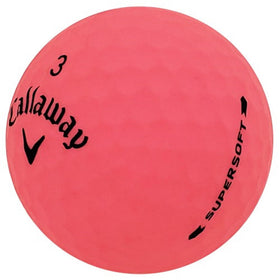 LostGolfBalls Supersoft Matte Pink ball on green boosts visibility for approach shots