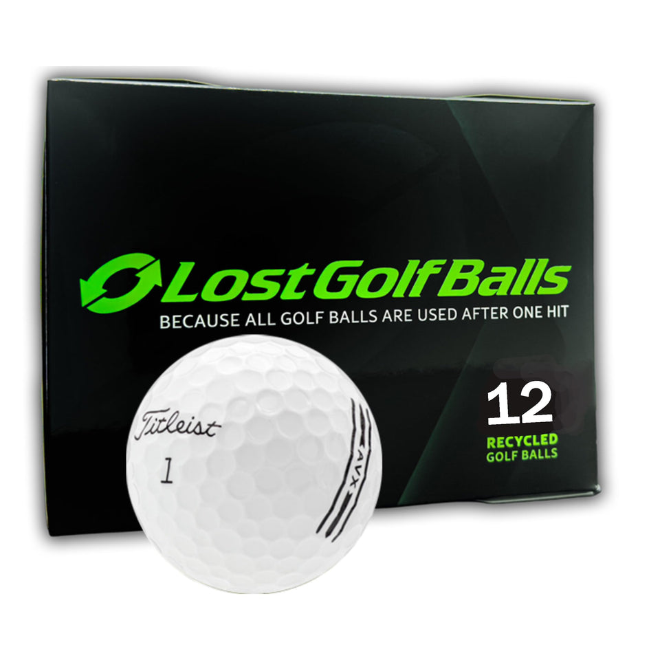 LostGolfBalls Titleist AVX 2024 used 12-pack offers affordable practice rounds.