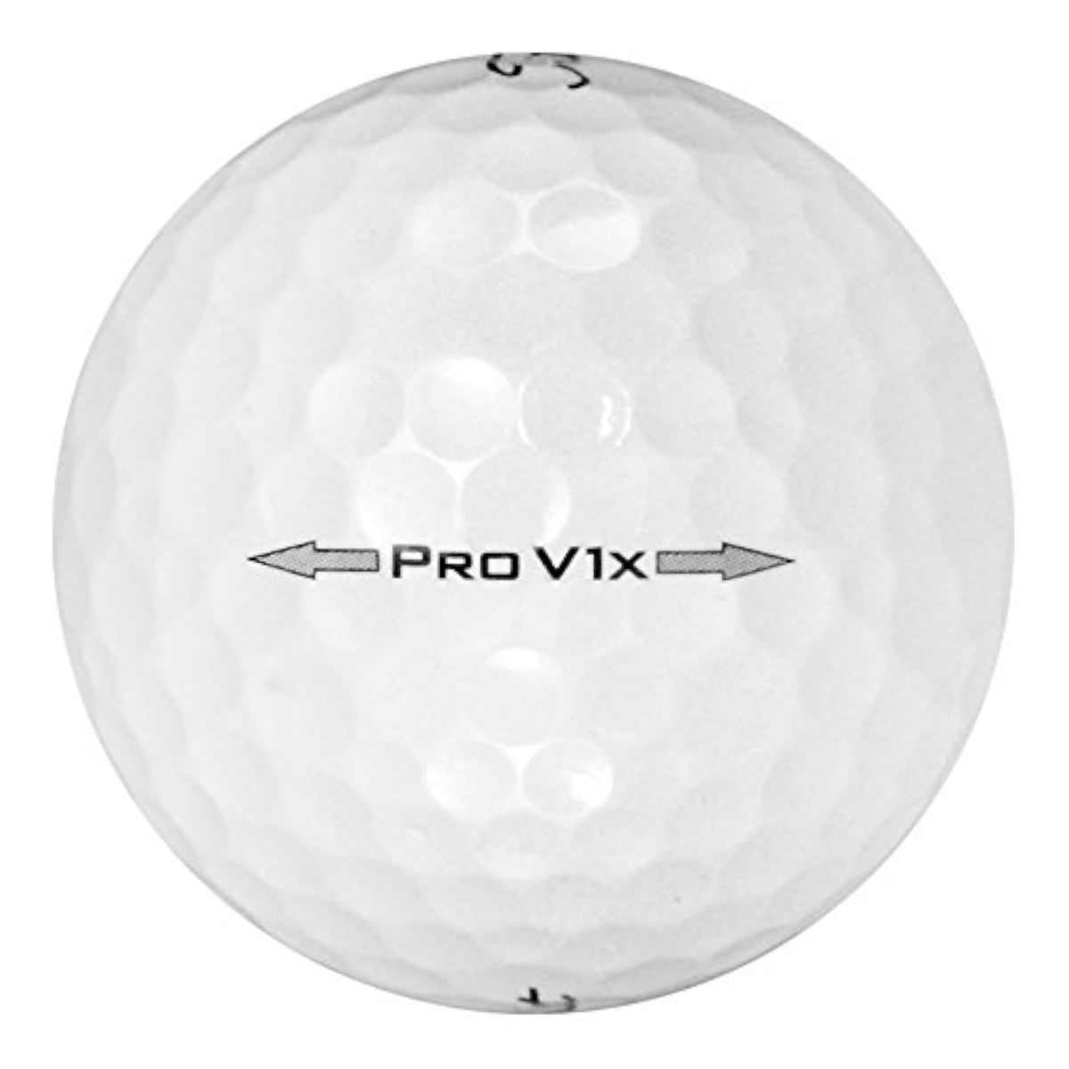 LostGolfBalls Titleist Pro V1X 2014 ball front view highlighting four-piece construction for consistent flight