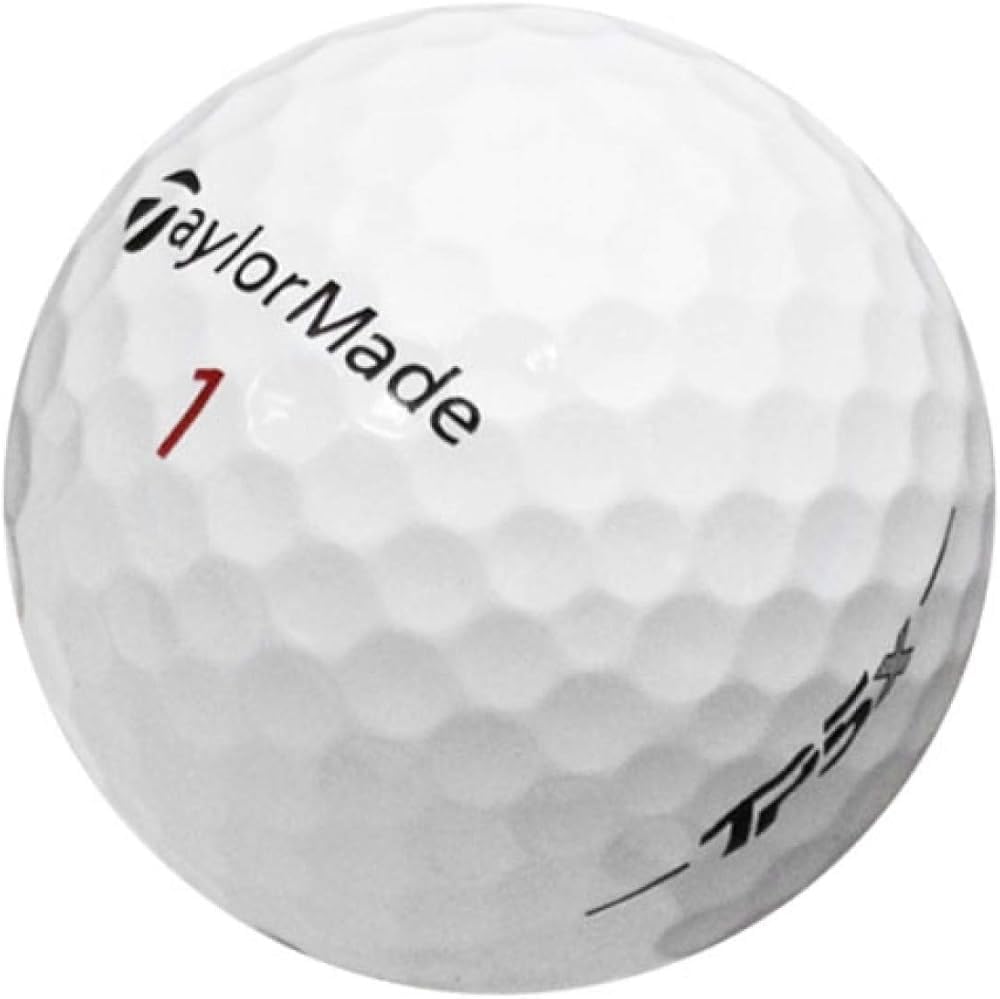 LostGolfBalls TP5x ball close-up showing texture and branding for premium feel