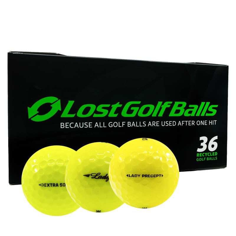 LostGolfBalls Yellow Mint balls front view for quality practice