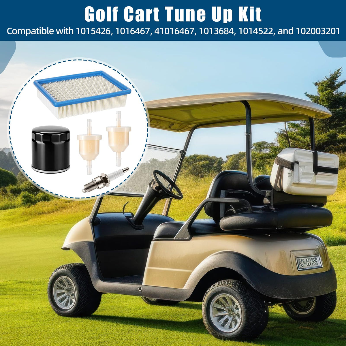 Lounsweer cart tune up kit engine snubber reduces vibration for a quieter ride.