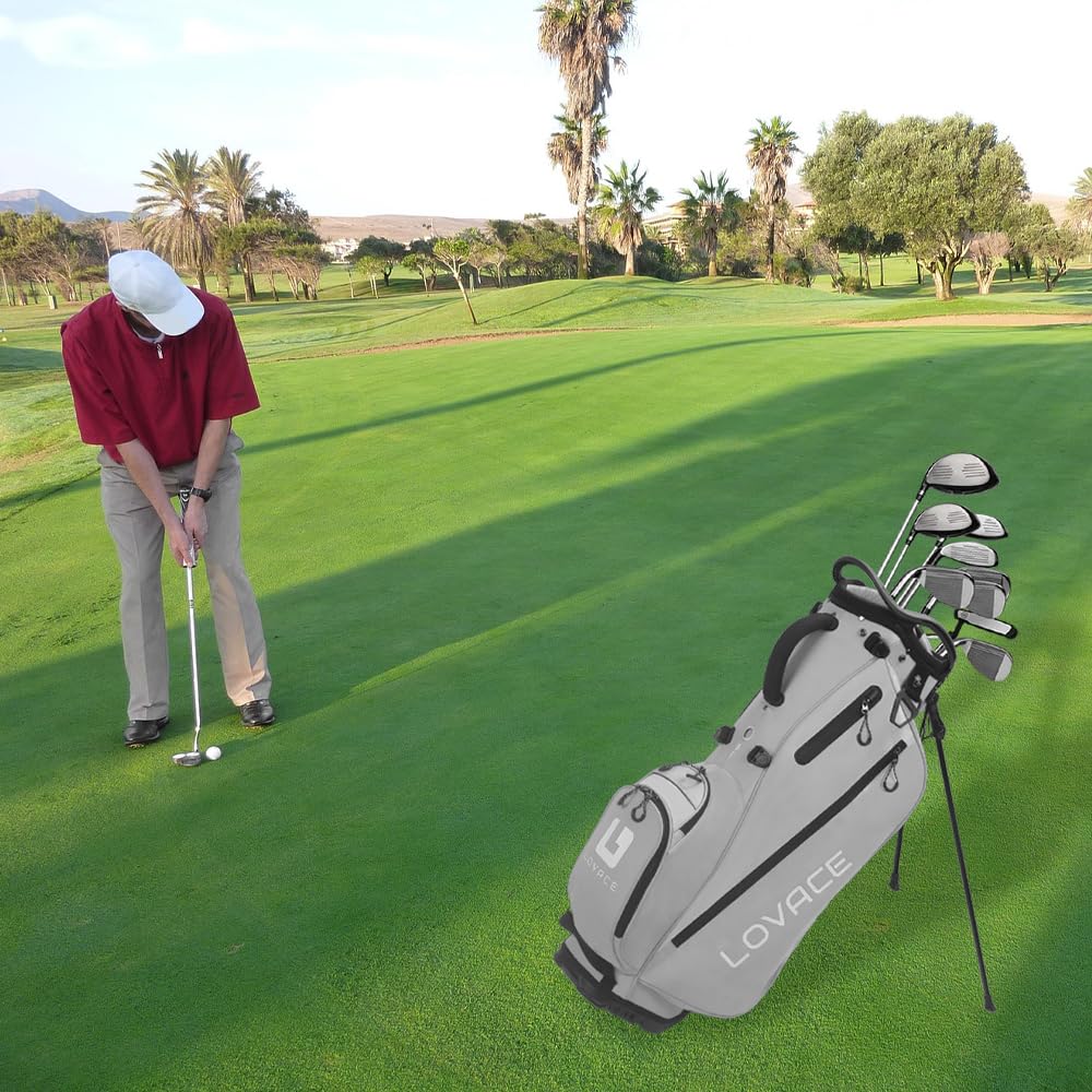 LOVACE cooler pocket stores refreshments within easy reach between holes.