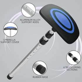 LOVACE aluminum blue rod offers lightweight, durable travel protection.