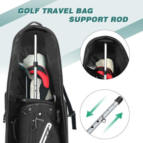 LOVACE golf travel pole collapsed for compact storage in your bag