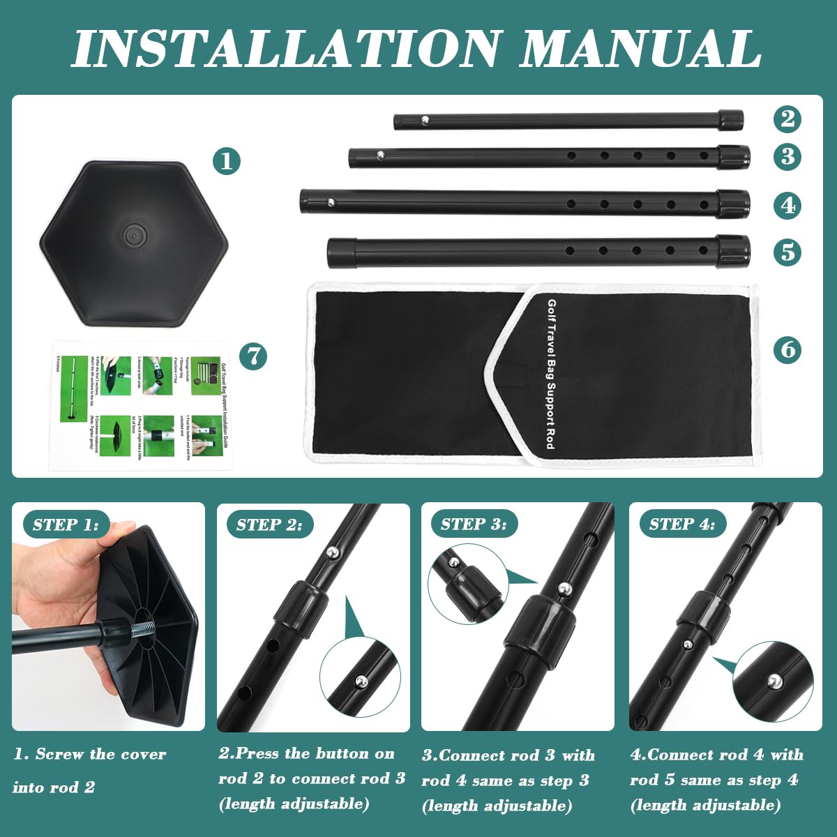 LOVACE compact storage-friendly design fits inside most golf travel bags.
