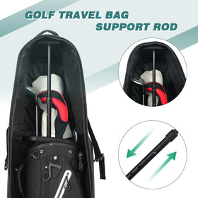 LOVACE adjustable-height pole demonstrates telescopic range for secure packing.