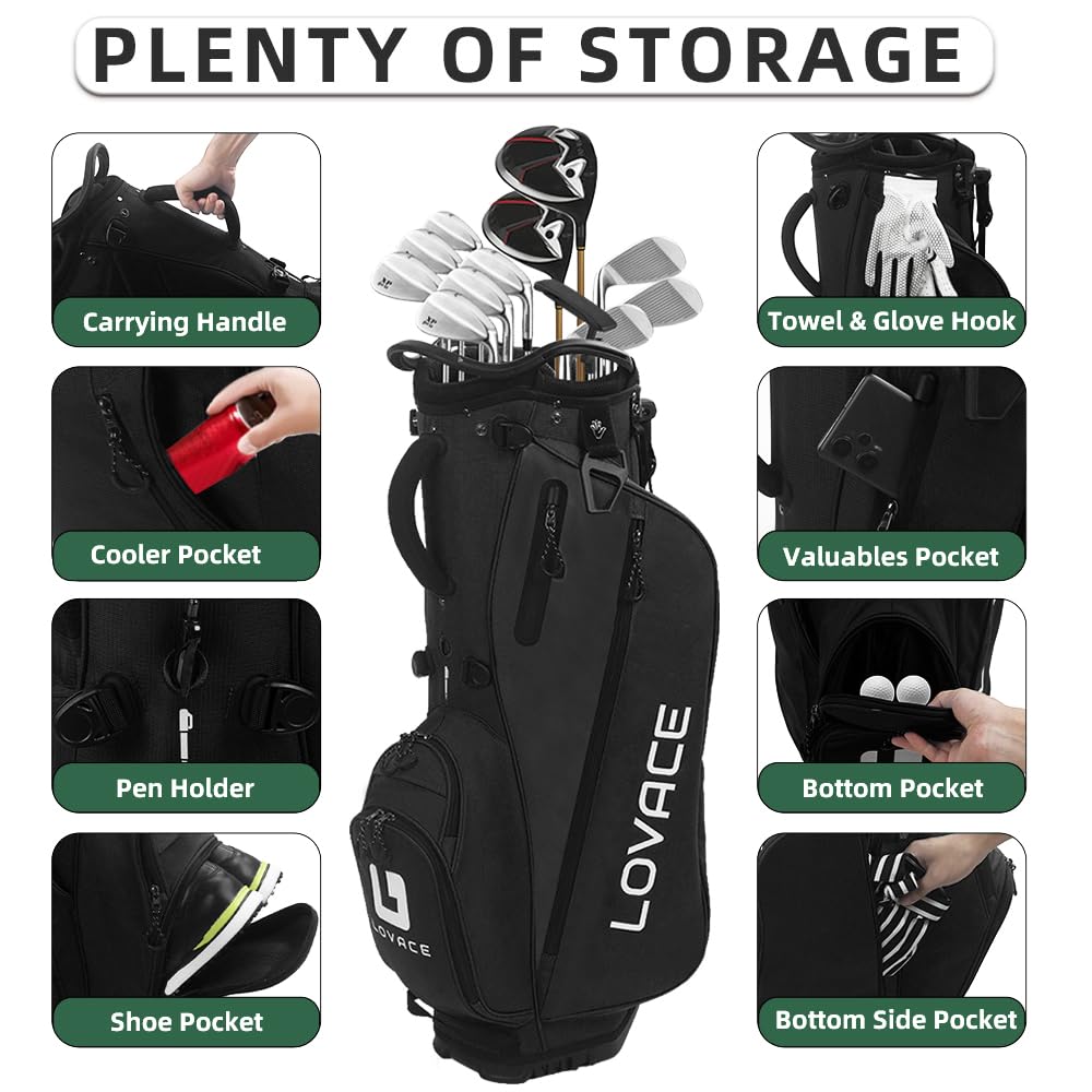 LOVACE lightweight dual straps provide comfortable carry on course.