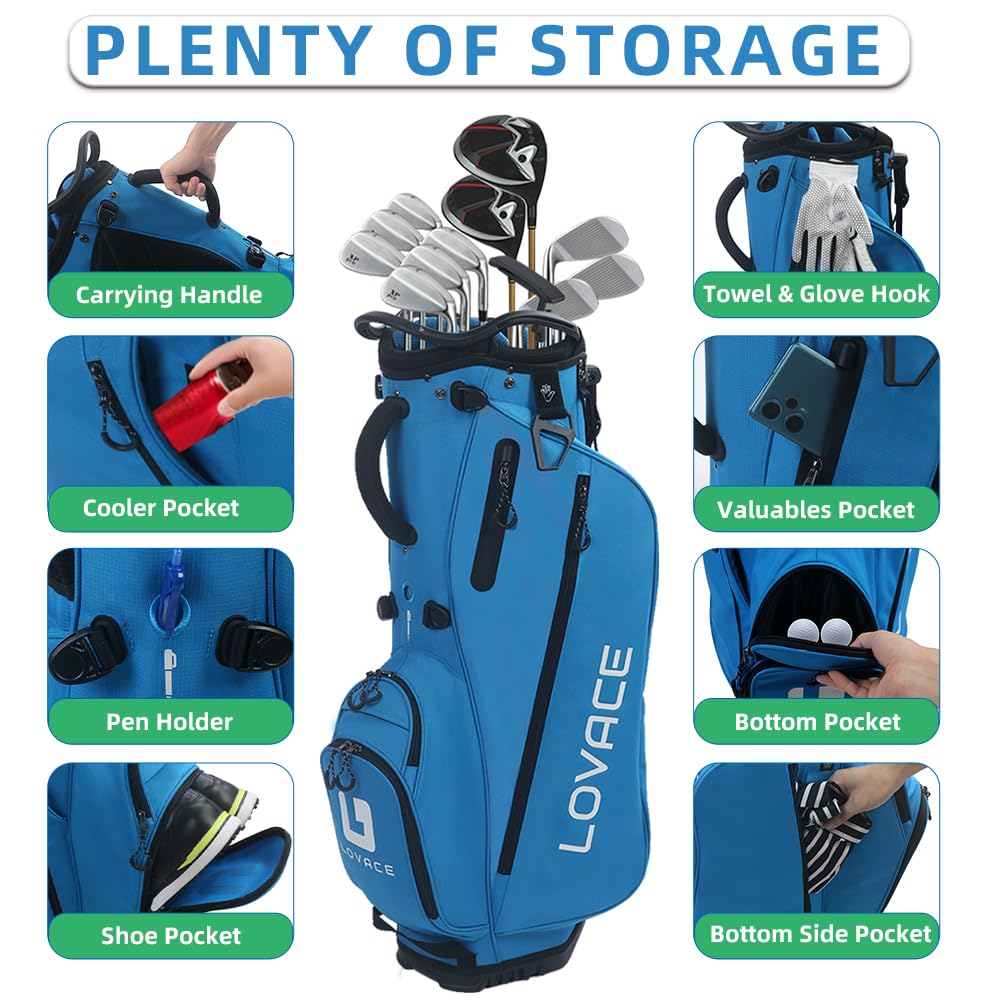 LOVACE Lightweight stand bag with ergonomic dual straps for comfortable carry.