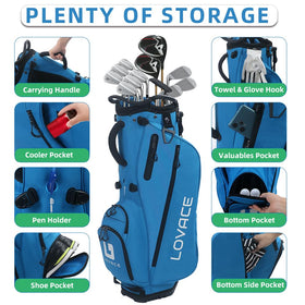LOVACE Lightweight stand bag with ergonomic dual straps for comfortable carry.