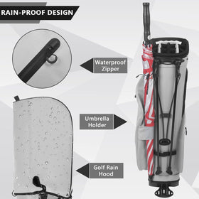 LOVACE stable-stand-design stays upright for quick club retrieval between holes.