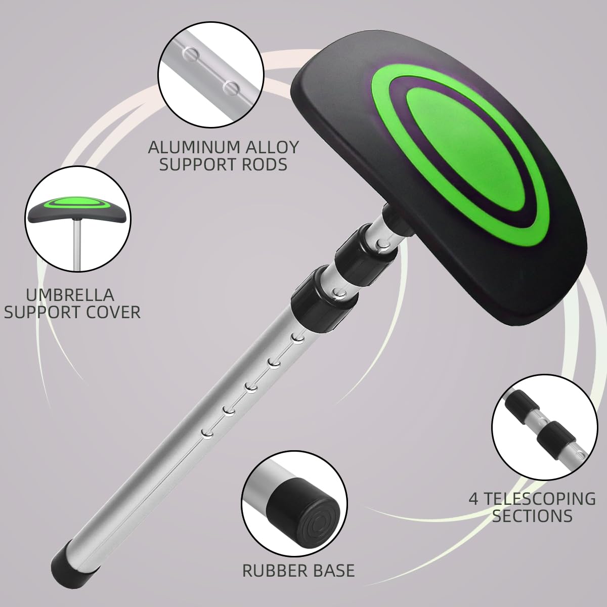 LOVACE telescopic rod reaches up to 52 inches to fit most travel bags