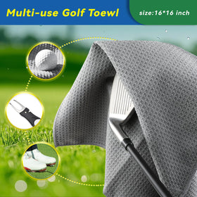 Lovegoo retractable lanyard carabiner keeps the towel within reach.