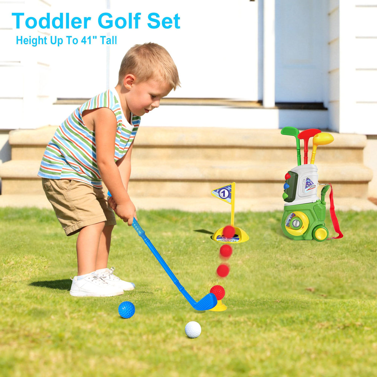 LPFG toddler golf set balls, oversized and safe for easy practice