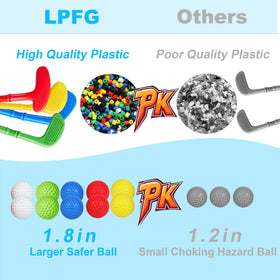 LPFG toddler golf set indoor outdoor versatility for living room or yard