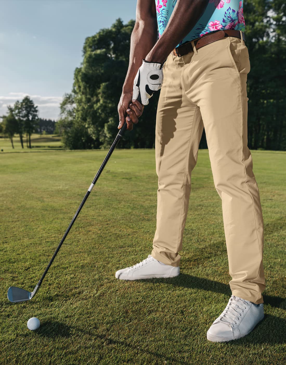 LRD men's stretch golf pants back pocket — easy access on the course