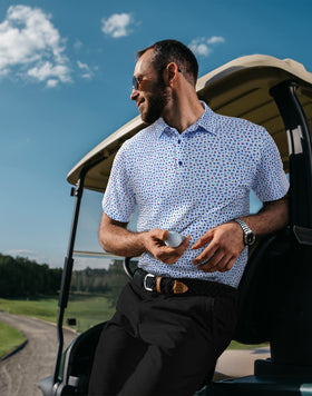 LRD men's stretch golf pants back pockets keep scorecard and tees close on the fairway