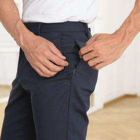 LRD navy pants back pockets for secure storage