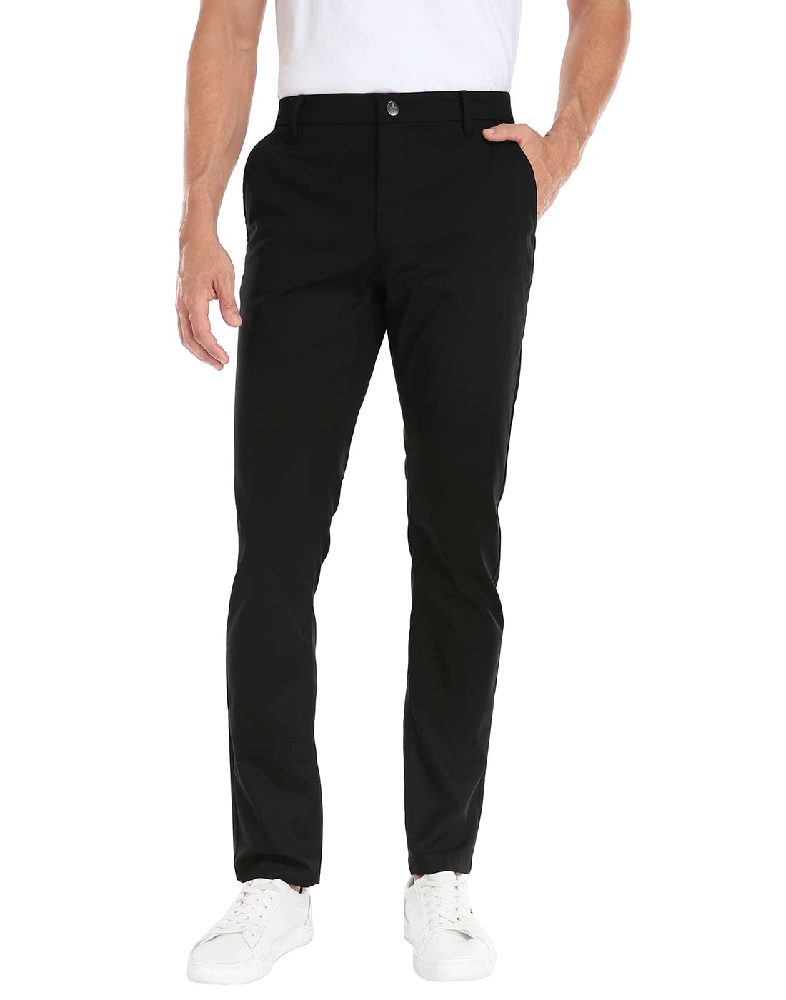 LRD men's stretch golf pants with black front pockets for on-course versatility