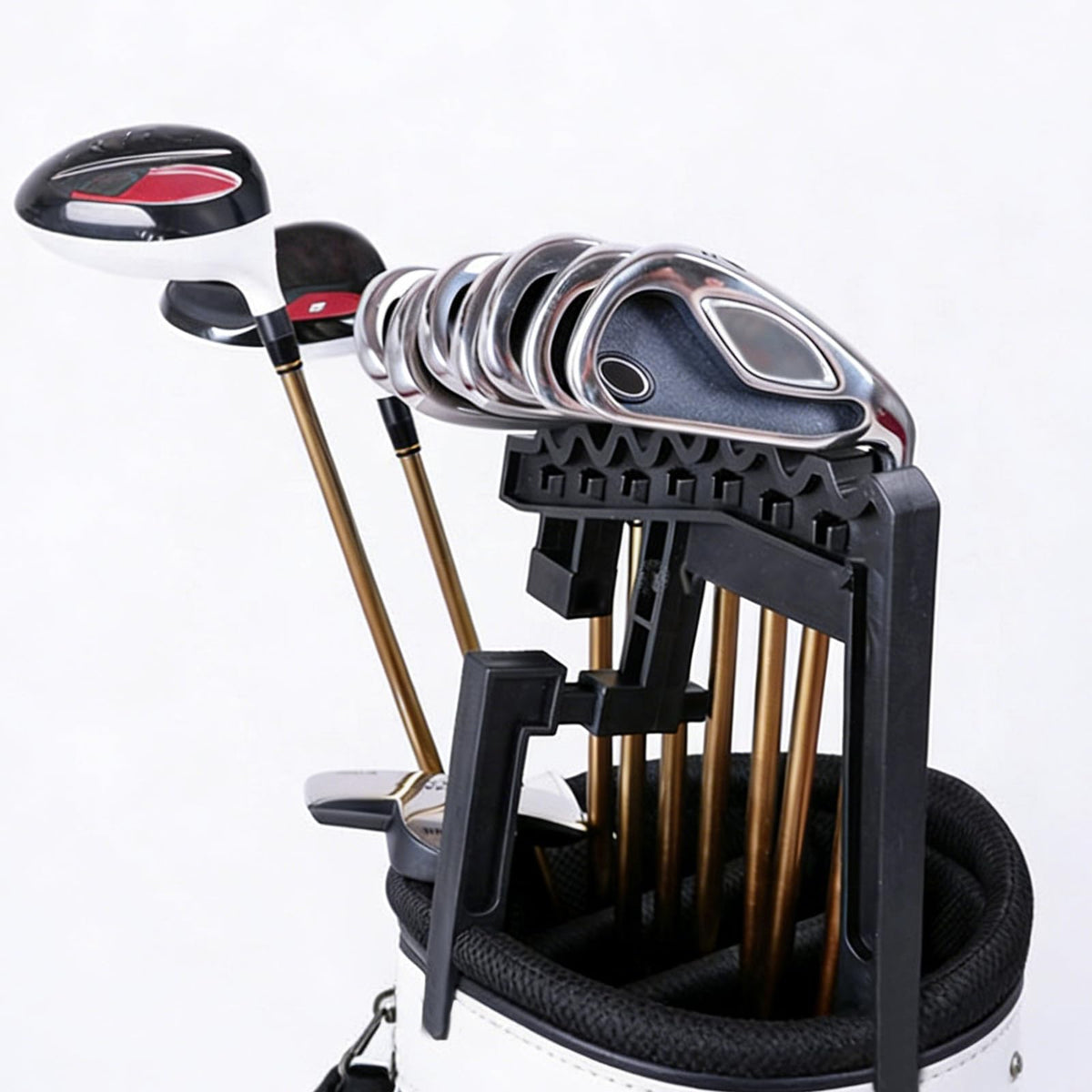 Durable plastic construction ensures long-lasting club protection