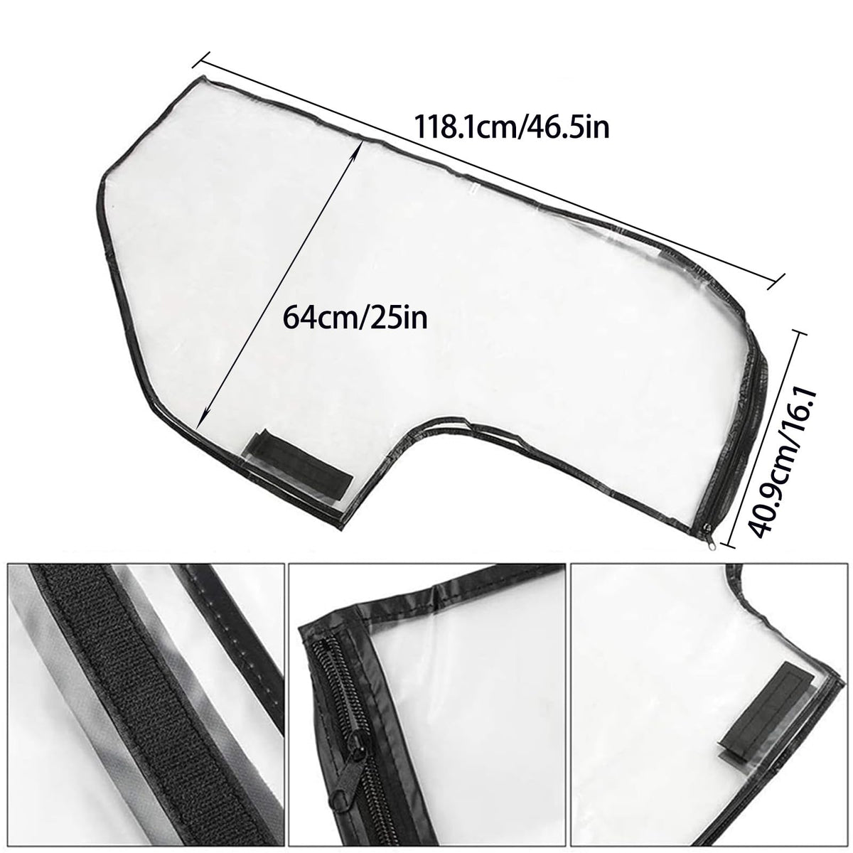 Lunarthos clear PVC rain cover highlights bag contents while remaining durable