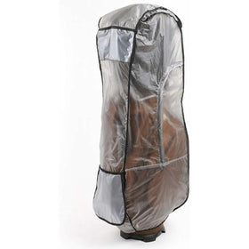 Lunarthos golf bag rain cover with full-length zipper protecting clubs in wet conditions.