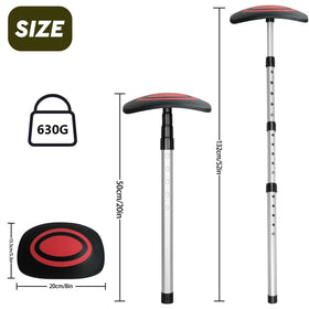 Lunarthos golf travel bag support pole close-up reveals durable aluminum construction