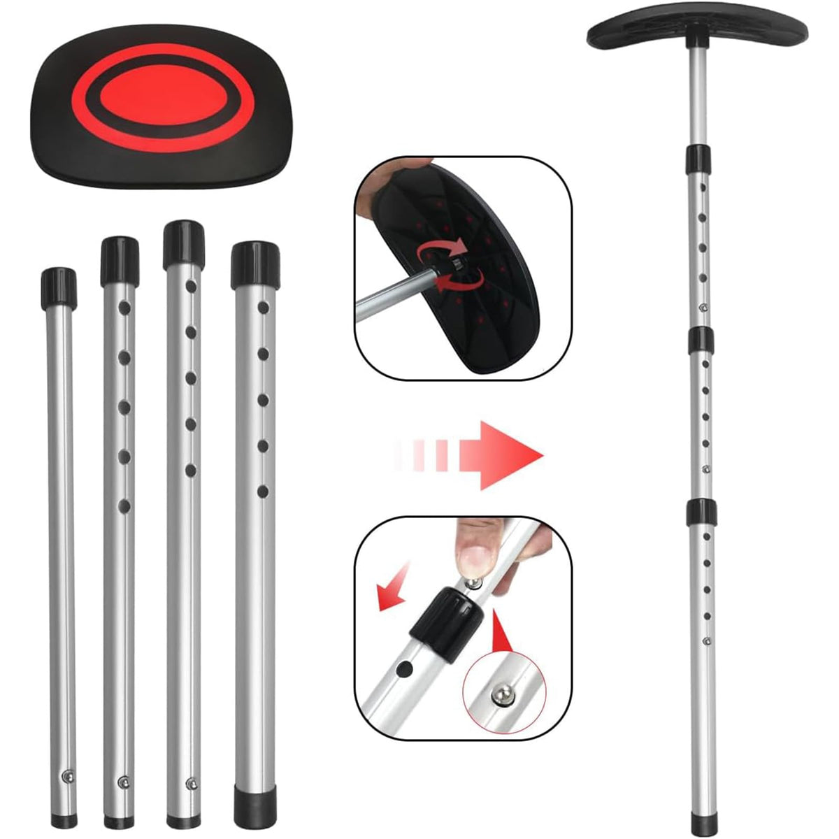 Lunarthos wide rubber top disperses impact to prevent club crushing