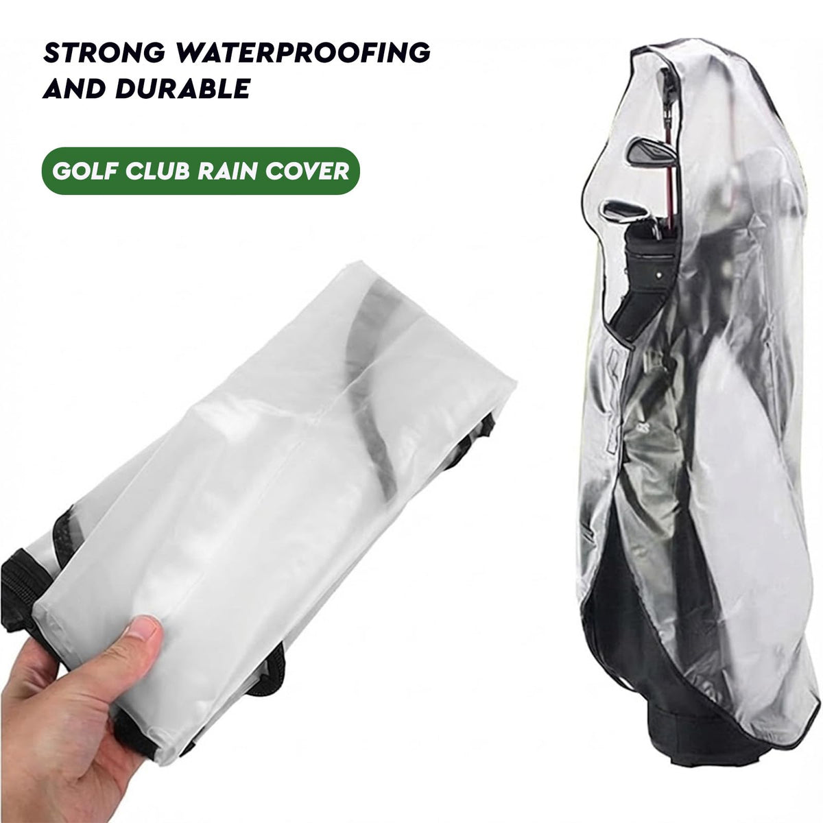 Lunarthos rain cover on course shields gear from rain and dust