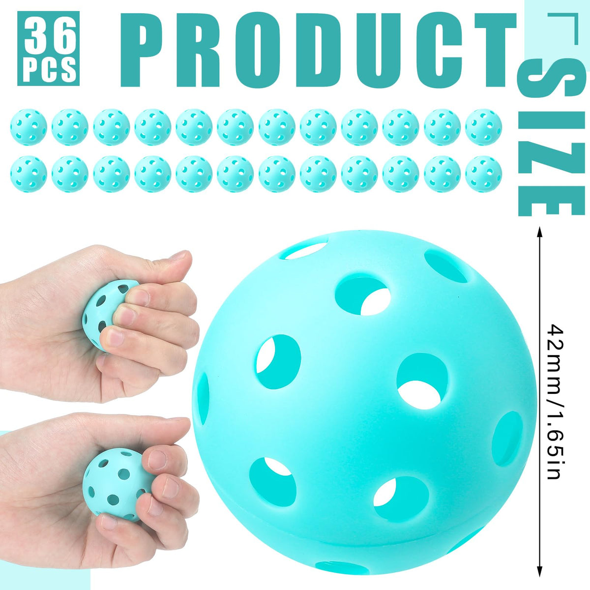 Lunmon 42mm hollow-design balls support controlled indoor or outdoor practice.
