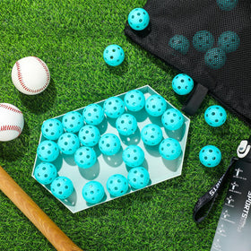 Lunmon durable plastic baseballs resist crushing during repeated practice sessions.