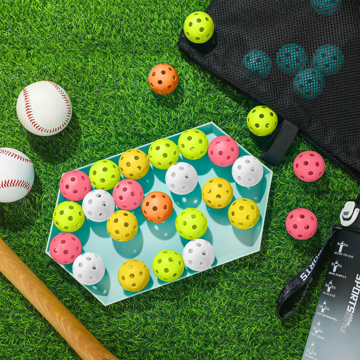 Lunmon indestructible plastic baseballs resist crushing during indoor and outdoor play.